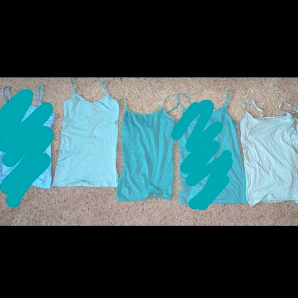 Blue-Green Cami Tank Top bundle